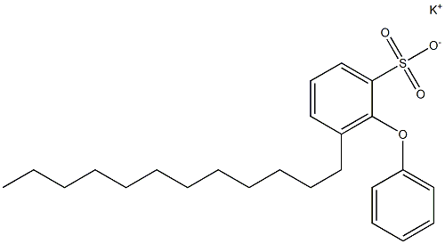 2-Phenoxy-3-dodecylbenzenesulfonic acid potassium salt Struktur