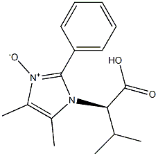 3-[(R)-1-Carboxy-2-methylpropyl]-4,5-dimethyl-2-phenyl-3H-imidazole 1-oxide Struktur