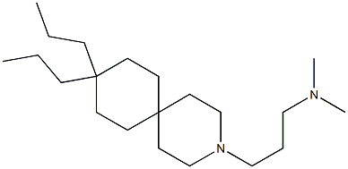 9,9-Dipropyl-3-(3-dimethylaminopropyl)-3-azaspiro[5.5]undecane Struktur