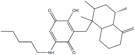 5-(Pentylamino)-2-hydroxy-3-(1,2,4a-trimethyl-5-methylenedecalin-1-ylmethyl)-1,4-benzoquinone Struktur