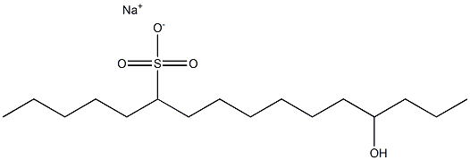 13-Hydroxyhexadecane-6-sulfonic acid sodium salt Struktur