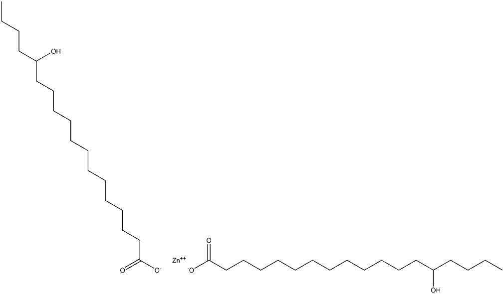 Bis(14-hydroxystearic acid)zinc salt Struktur