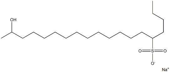 18-Hydroxynonadecane-5-sulfonic acid sodium salt Struktur