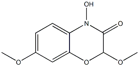 3,4-Dihydro-4-hydroxy-2,7-dimethoxy-2H-1,4-benzoxazin-3-one Struktur