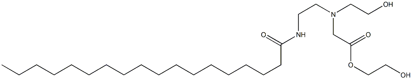 [N-(2-Octadecanoylaminoethyl)-N-(2-hydroxyethyl)amino]acetic acid 2-hydroxyethyl ester Struktur