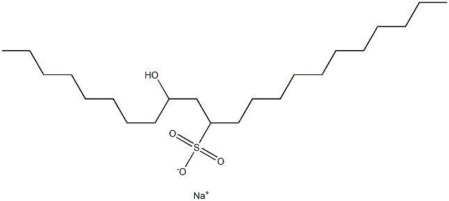 9-Hydroxydocosane-11-sulfonic acid sodium salt Struktur