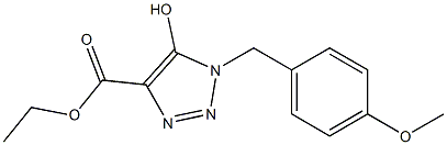 5-Hydroxy-1-(4-methoxybenzyl)-1H-1,2,3-triazole-4-carboxylic acid ethyl ester Struktur