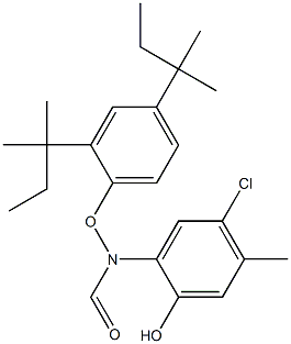 2-(2,4-Di-tert-amylphenoxyformylamino)-4-chloro-5-methylphenol Struktur