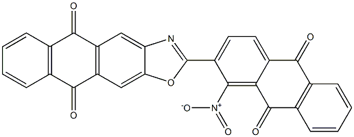 2-(1-Nitro-9,10-dihydro-9,10-dioxoanthracen-2-yl)anthra[2,3-d]oxazole-5,10-dione Struktur