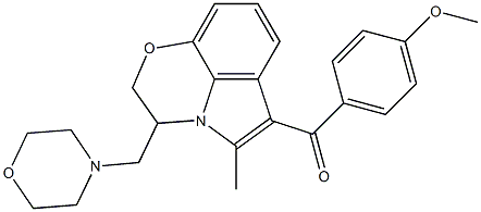 2,3-Dihydro-5-methyl-6-(4-methoxybenzoyl)-3-morpholinomethylpyrrolo[1,2,3-de]-1,4-benzoxazine Struktur