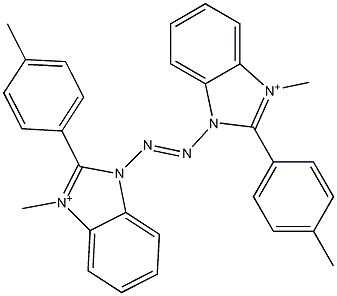 1,1'-Azobis[3-methyl-2-(p-tolyl)-1H-benzimidazol-3-ium] Struktur