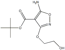 5-Amino-3-(2-hydroxyethoxy)isoxazole-4-carboxylic acid tert-butyl ester Struktur