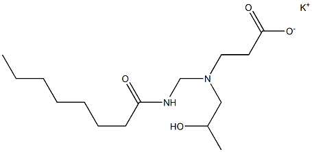 3-[N-(2-Hydroxypropyl)-N-(octanoylaminomethyl)amino]propionic acid potassium salt Struktur