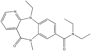 11,N,N-Triethyl-6,11-dihydro-6-methyl-5-oxo-5H-pyrido[2,3-b][1,5]benzodiazepine-8-carboxamide Struktur