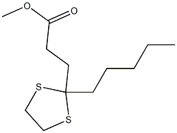 2-Pentyl-1,3-dithiolane-2-propionic acid methyl ester Struktur