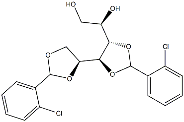 3-O,4-O:5-O,6-O-Bis(2-chlorobenzylidene)-L-glucitol Struktur