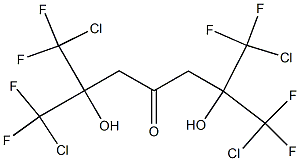 2,6-Bis(chlorodifluoromethyl)-1,7-dichloro-2,6-dihydroxy-1,1,7,7-tetrafluoro-4-heptanone Struktur