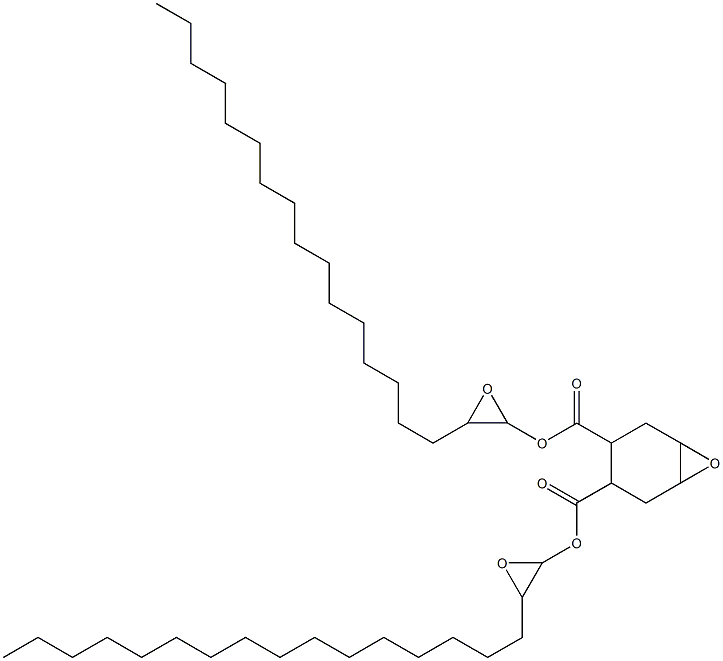 7-Oxabicyclo[4.1.0]heptane-3,4-dicarboxylic acid bis(1,2-epoxyoctadecan-1-yl) ester Struktur