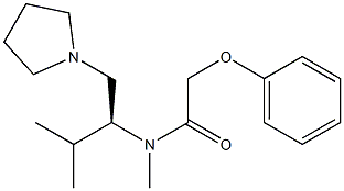 N-Methyl-N-[(S)-2-methyl-1-(1-pyrrolidinylmethyl)propyl]-2-phenoxyacetamide Struktur