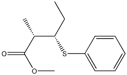 (2S,3S)-2-Methyl-3-(phenylthio)valeric acid methyl ester Struktur