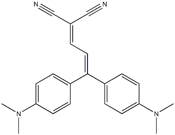 2-[3,3-Bis[4-(dimethylamino)phenyl]-2-propene-1-ylidene]malononitrile Struktur