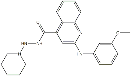 N'-Piperidino-2-(3-methoxyphenylamino)quinoline-4-carbohydrazide Struktur