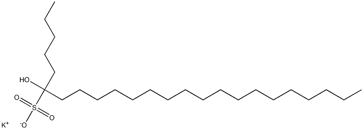 6-Hydroxytetracosane-6-sulfonic acid potassium salt Struktur