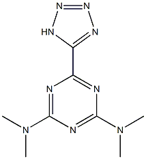 4,6-Bis(dimethylamino)-2-(1H-tetrazol-5-yl)-1,3,5-triazine Struktur