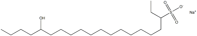 16-Hydroxyicosane-3-sulfonic acid sodium salt Struktur