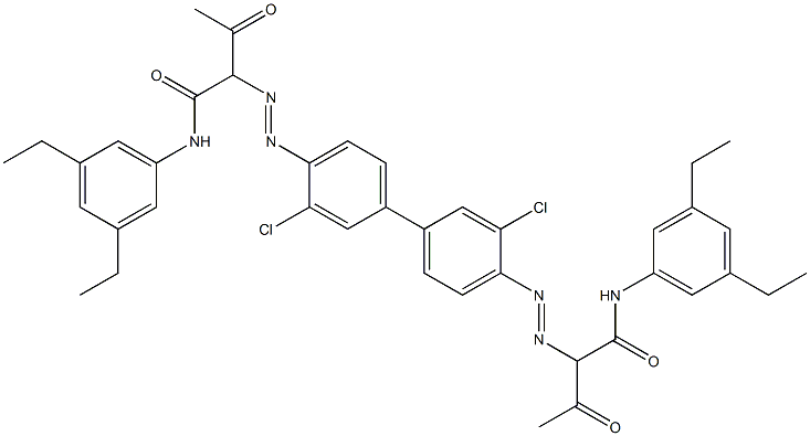 4,4'-Bis[[1-(3,5-diethylphenylamino)-1,3-dioxobutan-2-yl]azo]-3,3'-dichloro-1,1'-biphenyl Struktur