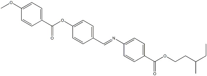 4-[4-(4-Methoxybenzoyloxy)benzylideneamino]benzoic acid (3-methylpentyl) ester Struktur