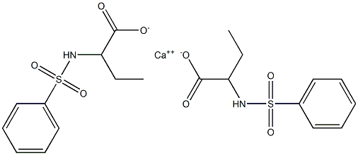 Bis[2-(phenylsulfonylamino)butanoic acid]calcium salt Struktur