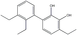 3-Ethyl-6-(2,3-diethylphenyl)benzene-1,2-diol Struktur