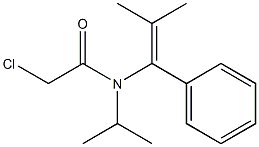 N-(1-Phenyl-2-methyl-1-propenyl)-N-isopropyl-2-chloroacetamide Struktur