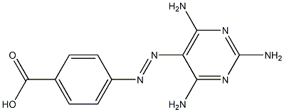 p-[(2,4,6-Triamino-5-pyrimidinyl)azo]benzoic acid Struktur