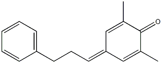 2,6-Dimethyl-4-(3-phenylpropylidene)-2,5-cyclohexadien-1-one Struktur