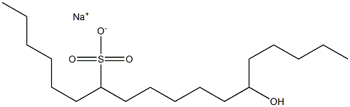 13-Hydroxyoctadecane-7-sulfonic acid sodium salt Struktur