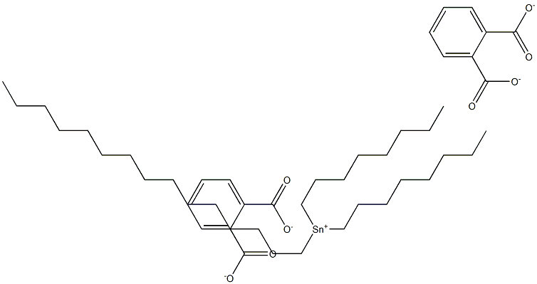 Bis(phthalic acid 1-pentadecyl)dioctyltin(IV) salt Struktur