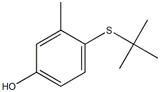 4-(tert-Butylthio)-3-methylphenol Struktur