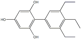 2-(3,4,5-Triethylphenyl)benzene-1,3,5-triol Struktur