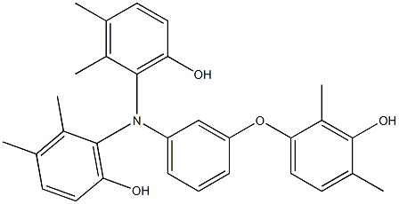 N,N-Bis(6-hydroxy-2,3-dimethylphenyl)-3-(3-hydroxy-2,4-dimethylphenoxy)benzenamine Struktur