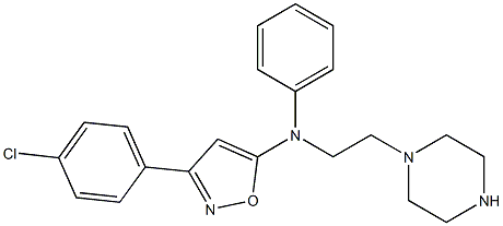 5-[N-Phenyl-N-[2-(piperazin-1-yl)ethyl]amino]-3-(4-chlorophenyl)isoxazole Struktur