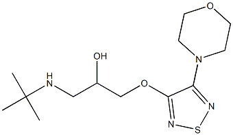 (-)-3-[3-(tert-Butylamino)-2-hydroxypropoxy]-4-morpholino-1,2,5-thiadiazole Struktur