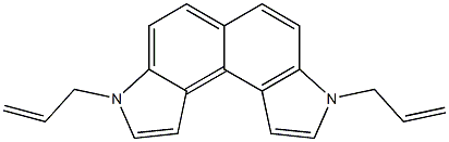 3,8-Dihydro-3,8-bis(2-propenyl)indolo[4,5-e]indole Struktur