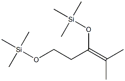 2-Methyl-1-(trimethylsilyloxy)-1-[2-[(trimethylsilyl)oxy]ethyl]-1-propene Struktur