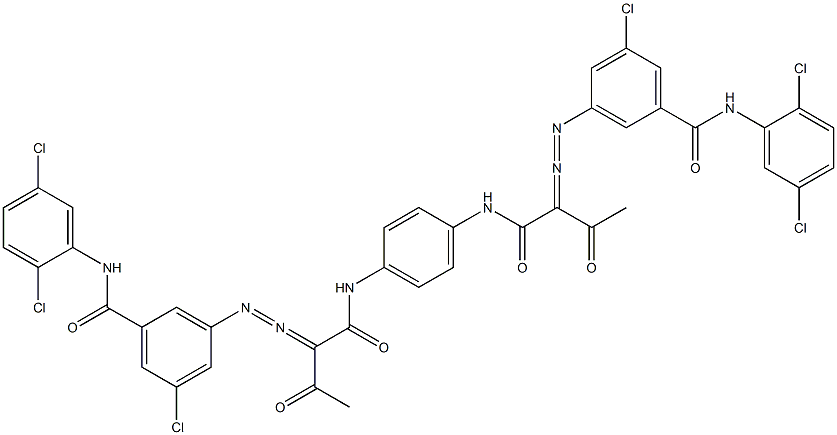 3,3'-[1,4-Phenylenebis[iminocarbonyl(acetylmethylene)azo]]bis[N-(2,5-dichlorophenyl)-5-chlorobenzamide] Struktur