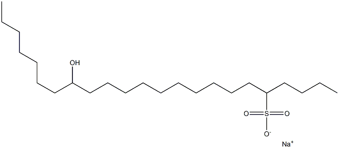 16-Hydroxytricosane-5-sulfonic acid sodium salt Struktur