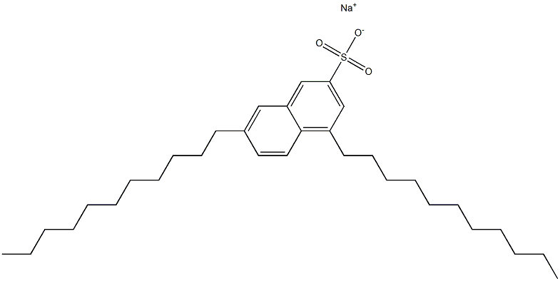 4,7-Diundecyl-2-naphthalenesulfonic acid sodium salt Struktur