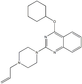 2-[4-(2-Propenyl)-1-piperazinyl]-4-cyclohexyloxyquinazoline Struktur