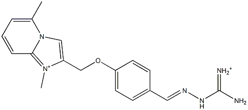 5-Methyl-1-methyl-2-[[[4-[[2-[amino(iminio)methyl]hydrazono]methyl]phenyl]oxy]methyl]imidazo[1,2-a]pyridine-1-ium Struktur